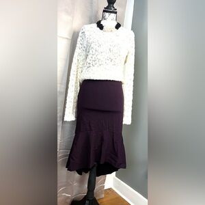 Ann Taylor Plum Knit Skirt (Size 4) - Worn x1